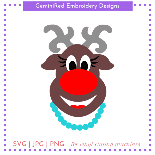 CUT FILE - Big Nose Reindeer Girl