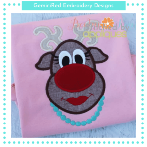 Big Nose Reindeer Girl {Four Sizes}