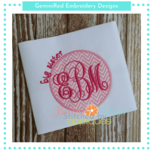 Big Sister Monogram Frame {Four Sizes}
