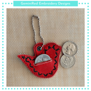 Bird Coin Keeper Key Fob {Eyelet}