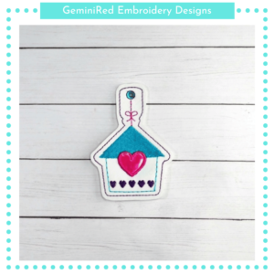 Birdhouse Key Fob {Eyelet & Snap}