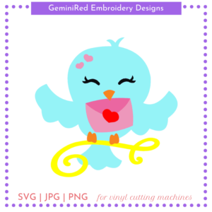 CUT FILE - Bird with Envelope