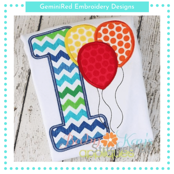 Birthday Numbers with Balloons {Four Sizes} - Image 2