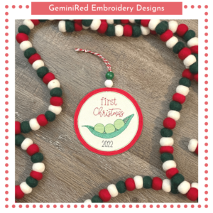 Blank Circle Bean Stitch Appliqué Ornament {Two Sizes}