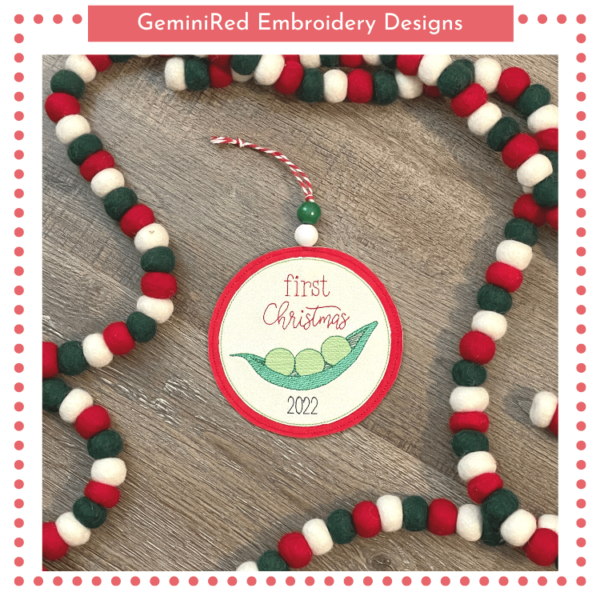 Blank Circle Bean Stitch Appliqué Ornament {Two Sizes}