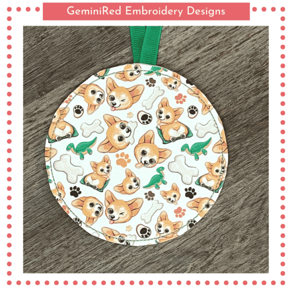 Blank Circle Bean Stitch Ornament {Two Sizes} - Image 2