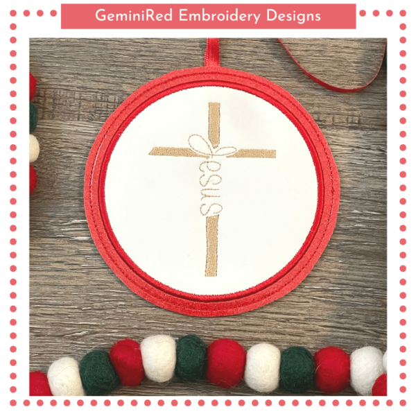 Blank Circle Satin Stitch Appliqué Ornament {Two Sizes} - Image 2