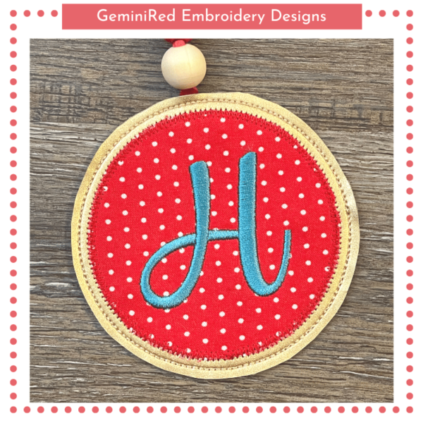Blank Circle Zig Zag Appliqué Ornament {Two Sizes} - Image 2