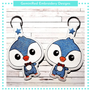 Blue Bird Key Fob {Eyelet & Snap}