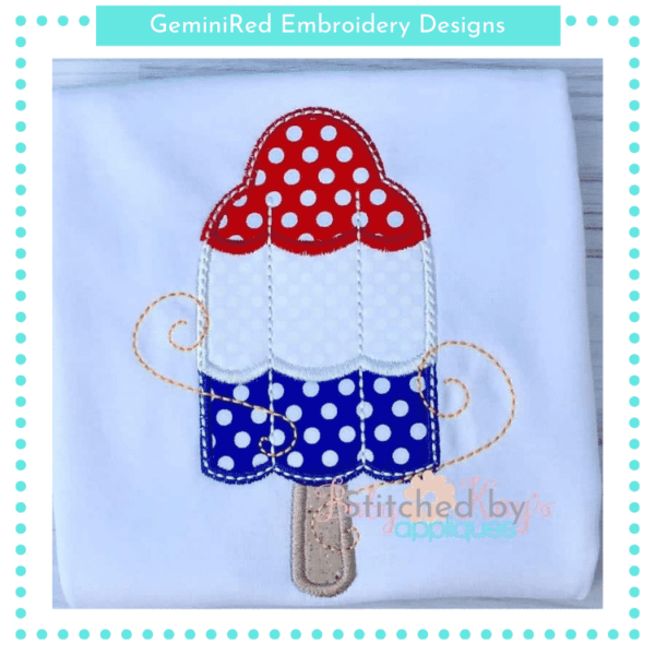 Bomb Pop with Swirls {Four Sizes}