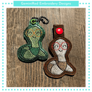Bookworm Key Fob {Eyelet & Snap}