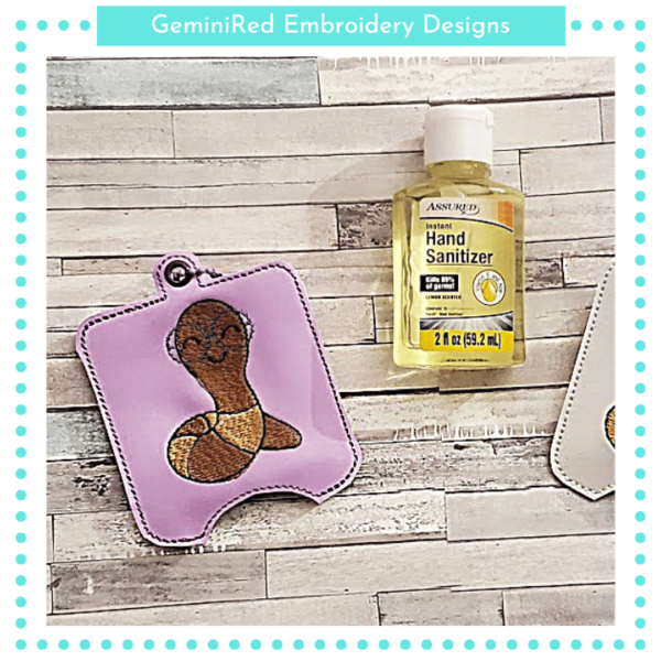 Bookworm Large Sanitizer Holder {Eyelet & Snap} - Image 2
