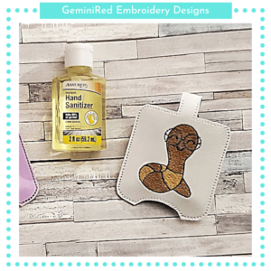 Bookworm Large Sanitizer Holder {Eyelet & Snap}