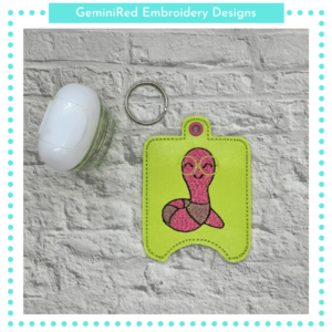 Bookworm Small Sanitizer Holder {Eyelet & Snap}