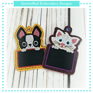 Boston Terrier Gift Tag Ornament {4x4}