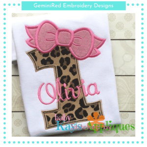 Bow Numbers Set {Four Sizes}