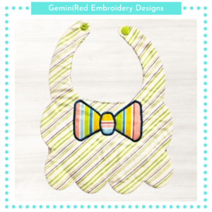 Bow Tie Appliqué Bib {Two Sizes}