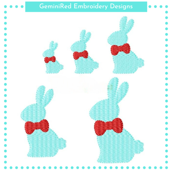 Bow Tie Bunny Mini {Five Sizes} - Image 2