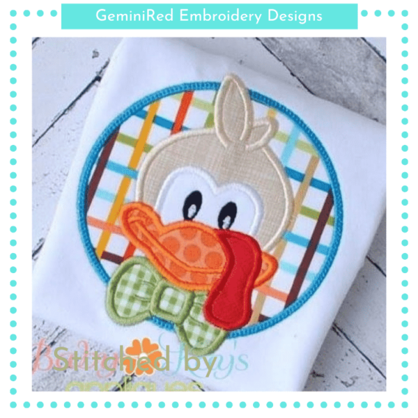 Bow Tie Turkey in Frame {Four Sizes}