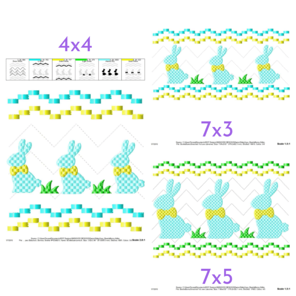 Bow Tie Bunny Faux Smock {Three Sizes} - Image 2