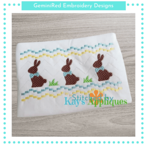 Bow Tie Bunny Faux Smock {Three Sizes}