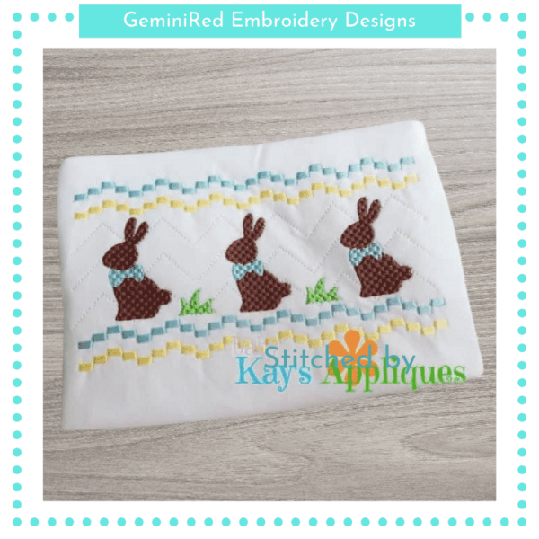 Bow Tie Bunny Faux Smock {Three Sizes}