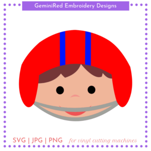 CUT FILE - Boy Football Head