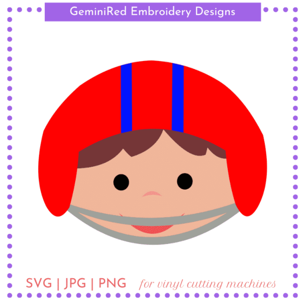 CUT FILE - Boy Football Head
