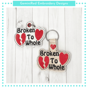 Broken to Whole Key Fob {Eyelet & Snap}