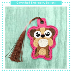 Bulldog Bobblehead Key Fob {Eyelet & Snap}