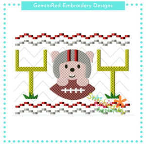 Bulldog Football Faux Smock {Three Sizes}