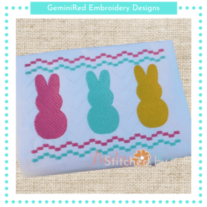 Bunnies Faux Smock {Three Sizes}