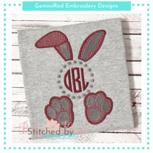 Bunny Ears & Feet Monogram Frame {Four Sizes}