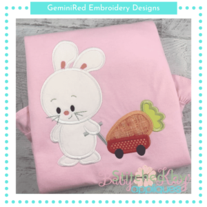 Bunny with Carrot Wagon {Four Sizes}