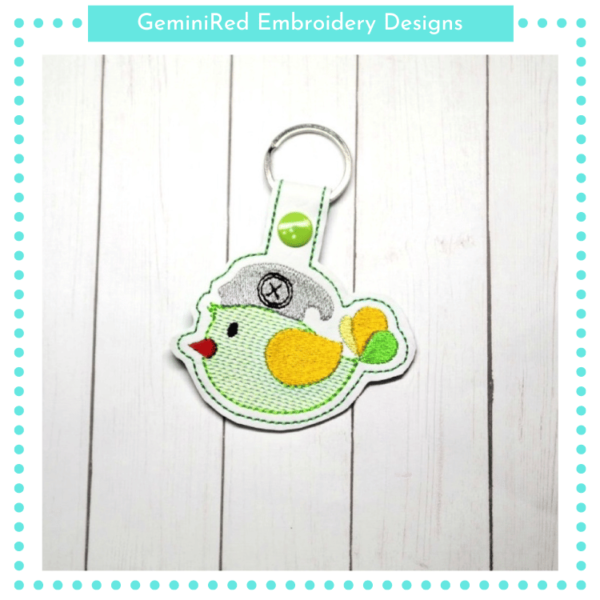 Button Bird Key Fob {Eyelet & Snap}