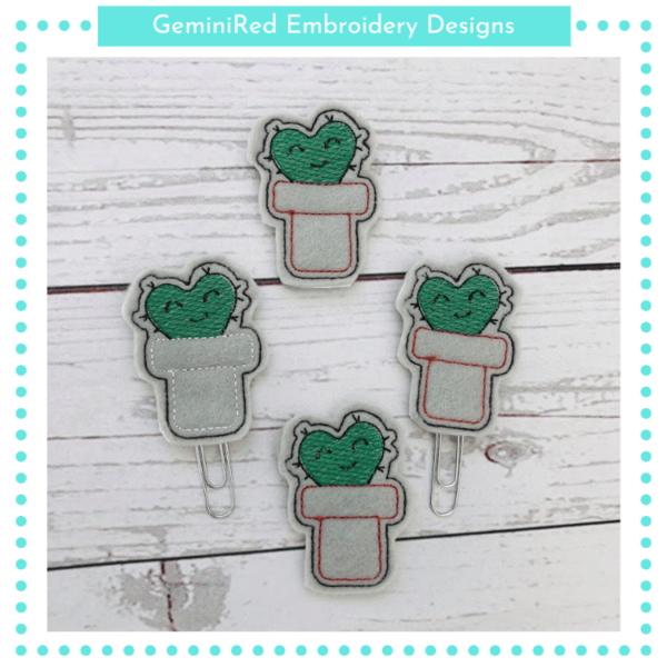 Cactus Heart Feltie {4x4}