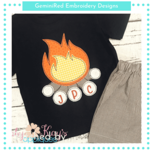 Campfire Appliqué {Four Sizes}