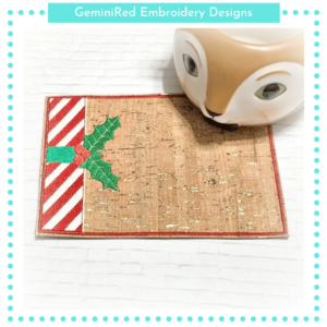 Candy Cane Present Mug Rug {5x7}