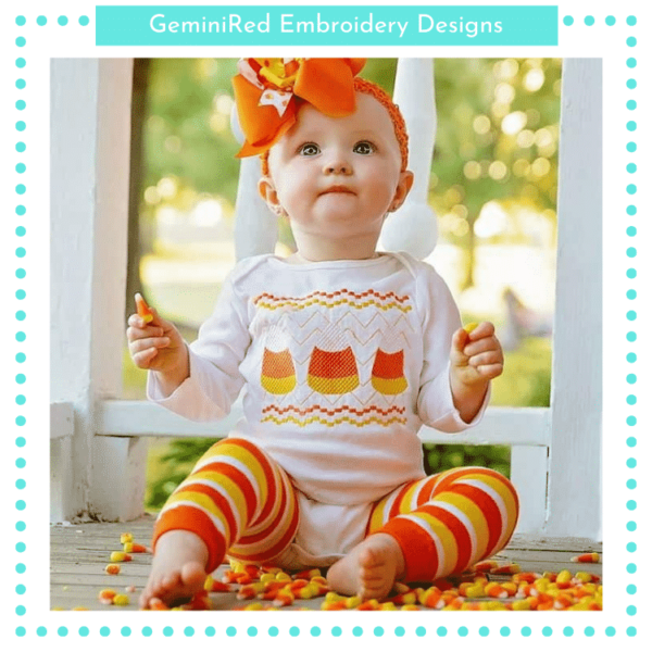 Candy Corn Faux Smock {Three Sizes} - Image 2