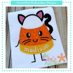 Candy Corn Kitty {Four Sizes}