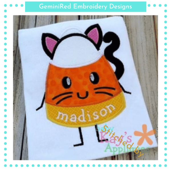 Candy Corn Kitty {Four Sizes}