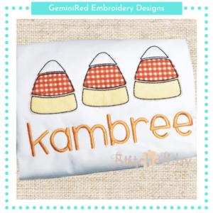 Candy Corn Trio Outline {Four Sizes}