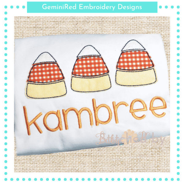 Candy Corn Trio Outline {Four Sizes}
