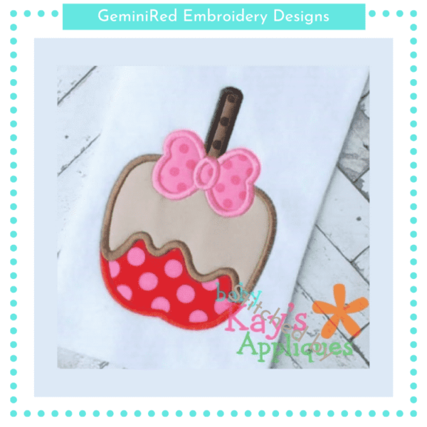 Caramel Apple with Bow {Four Sizes}