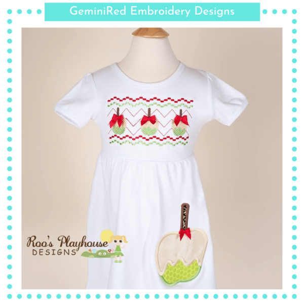 Caramel Apple Faux Smock {Three Sizes} - Image 2