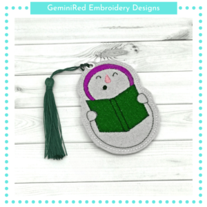 Carolling Snowman Bookmark {4x4}