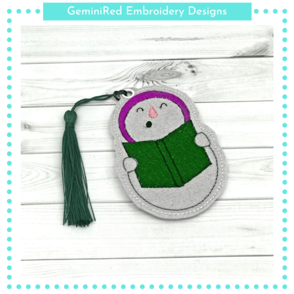 Carolling Snowman Bookmark {4x4}