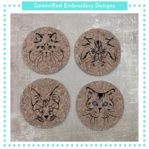 Cat Coaster Set {4x4}