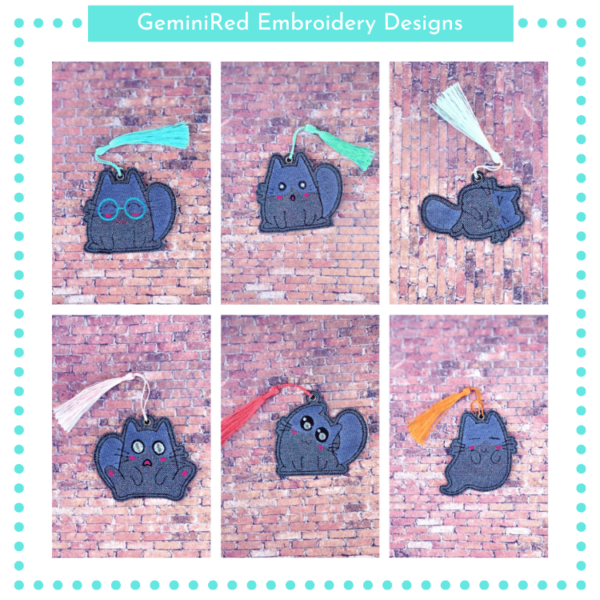Cat Illustrations Bookmark Set {4x4}