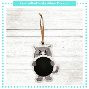 Cat Monogram Tag {4x4}